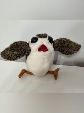 Star Wars Porg Plush Toy in White, Brown and Red